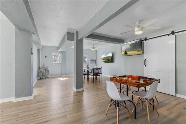 Dining room, Interior, Wood Texture Flooring