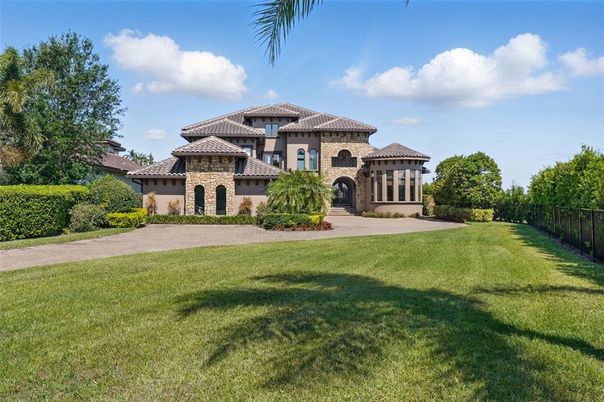 Backyard, Exterior, Facade, Brick Facade, Mediterranean