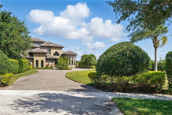 Backyard, Exterior, Facade, Brick Facade, Mediterranean