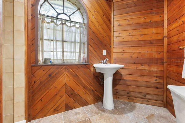 Bathroom, Interior, Wooden Walls