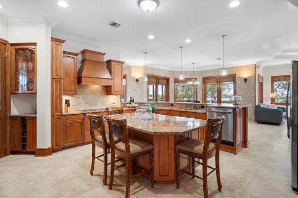 Interior, Kitchen, Pendant Lights, Recessed Lighting, Stainless Steel Appliances