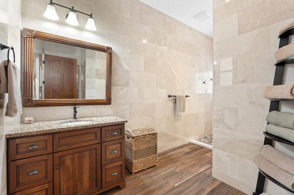 Bathroom, Interior, Wood Texture Flooring