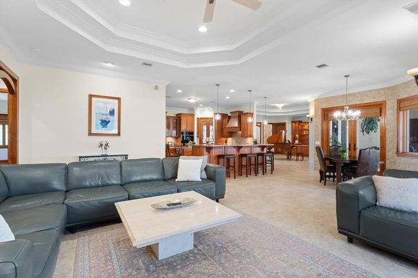 Dining room, Interior, Kitchen, Living room, Pendant Lights, Recessed Lighting