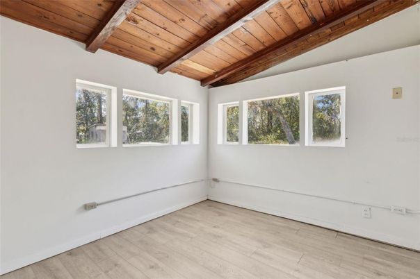 Empty room, Interior, Wooden Beams, Wooden Ceilings, Wood Texture Flooring