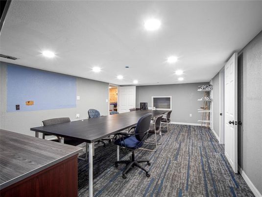 Home Office, Interior, Recessed Lighting