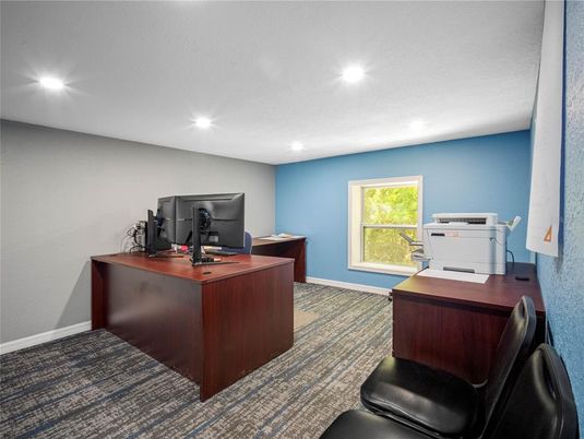 Home Office, Interior, Recessed Lighting