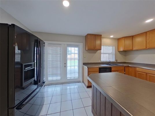 Interior, Kitchen, Recessed Lighting, Tile Countertops