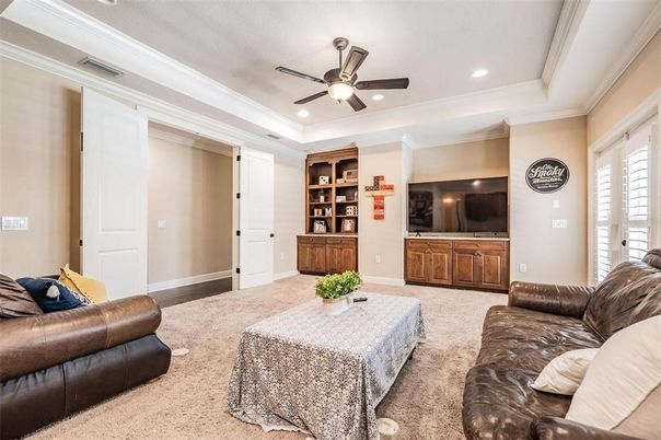 Interior, Living room, Recessed Lighting