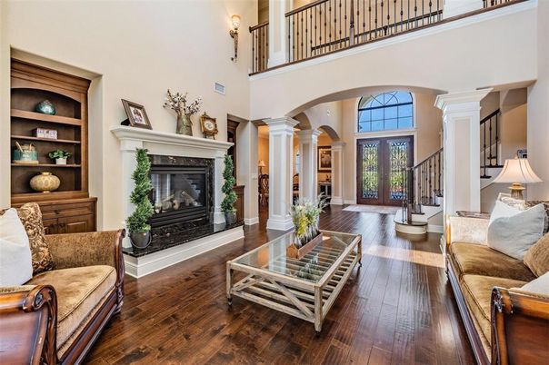 Fireplace, Interior, Living room, Wood Texture Flooring