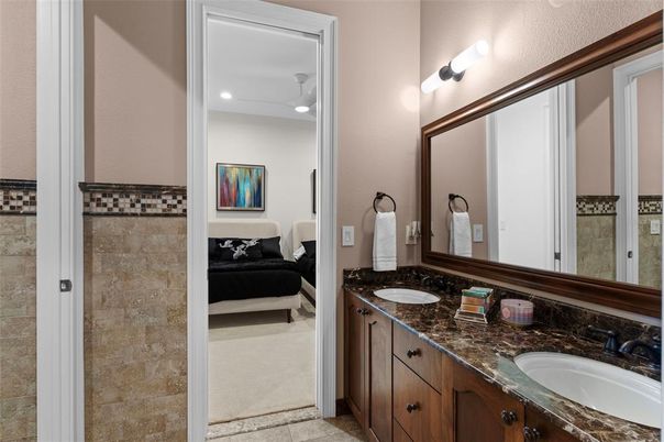 Bathroom, Bedroom, Dual Sink Vanities, Interior, Recessed Lighting
