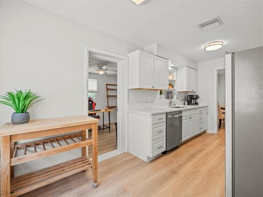 Interior, Kitchen, Wood Texture Flooring