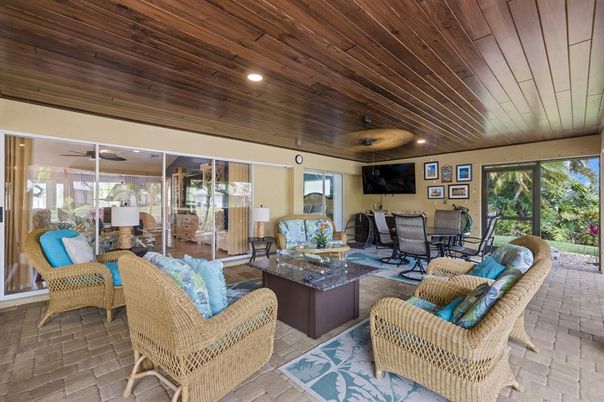 Dining room, Interior, Living room, Recessed Lighting, Wooden Ceilings