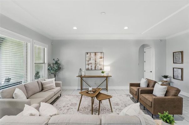 Interior, Living room, Recessed Lighting