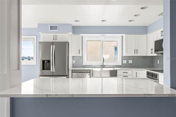 Interior, Kitchen, Recessed Lighting, Stainless Steel Appliances