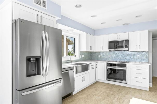Interior, Kitchen, Recessed Lighting, Stainless Steel Appliances