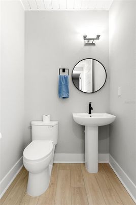 Bathroom, Interior, Wood Texture Flooring