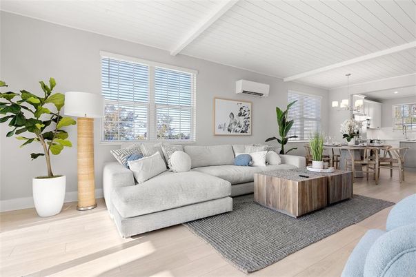 Chandelier, Dining room, Interior, Kitchen, Living room, Pendant Lights, Recessed Lighting, Wood Texture Flooring