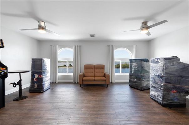 Fitness Equipment, Interior, Water, Wood Texture Flooring
