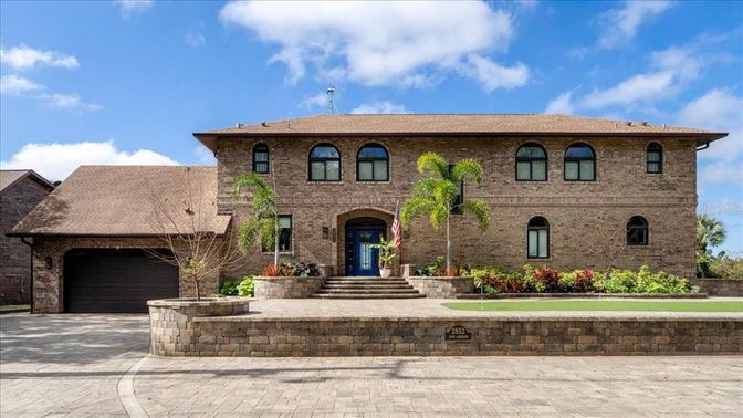 Attached, Exterior, Facade, Brick Facade, Mediterranean