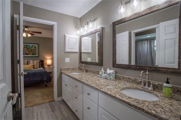 Bathroom, Bedroom, Dual Sink Vanities, Interior, Wood Texture Flooring
