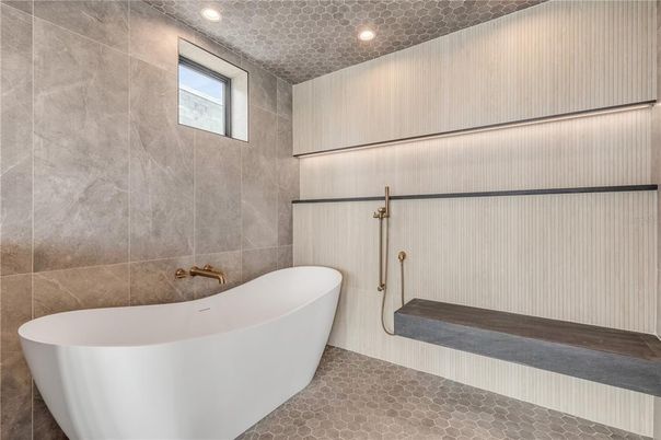 Bathroom, Free Standing Baths, Interior, Recessed Lighting