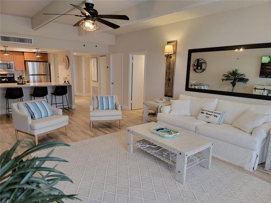 Interior, Kitchen, Living room, Stainless Steel Appliances, Wood Texture Flooring