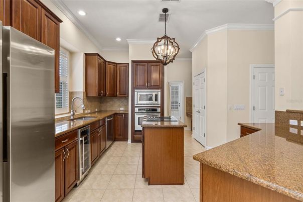 Interior, Kitchen, Pendant Lights, Recessed Lighting, Stainless Steel Appliances