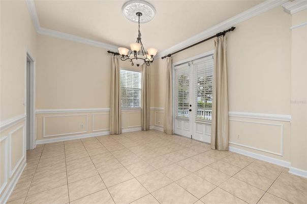 Chandelier, Empty room, Interior