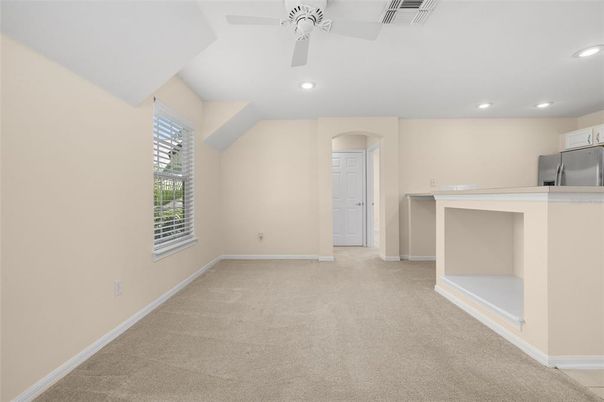 Empty room, Interior, Kitchen, Recessed Lighting