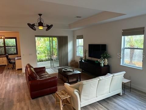 Chandelier, Interior, Living room, Wood Texture Flooring