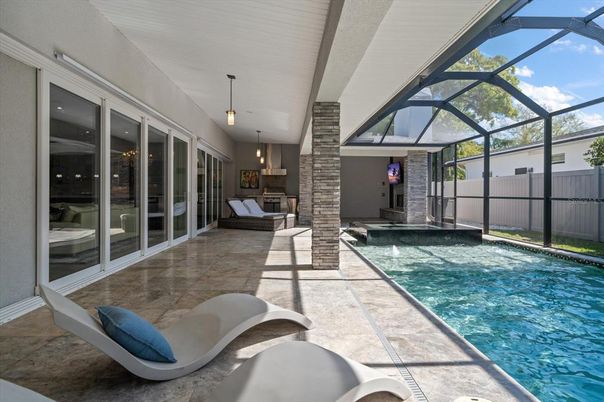 Glass Ceilings, Interior, Pendant Lights, Pool, Sun Room