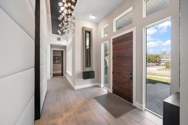 Interior, Pendant Lights, Wood Texture Flooring