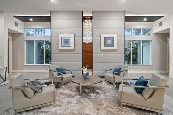 Interior, Living room, Recessed Lighting