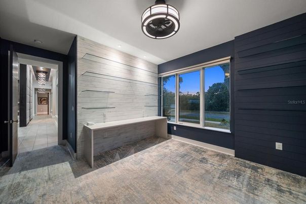 Bathroom, Interior, Recessed Lighting, Wooden Walls