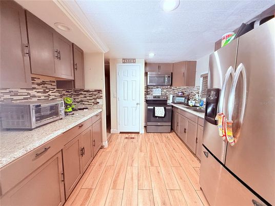 Interior, Kitchen, Wood Texture Flooring