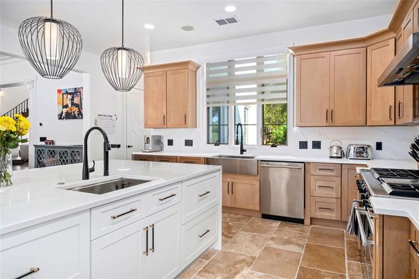 Interior, Kitchen, Pendant Lights, Recessed Lighting, Stainless Steel Appliances