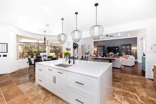 Dining room, Interior, Kitchen, Living room, Pendant Lights