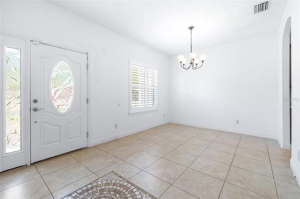 Chandelier, Empty room, Interior