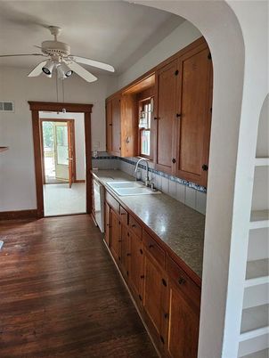 Interior, Kitchen, Wood Texture Flooring