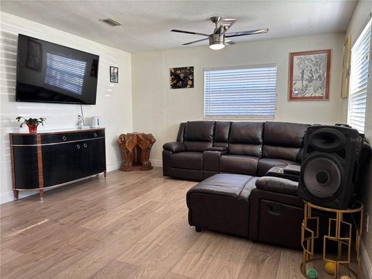 Home Theatre Room, Interior, Living room, Wood Texture Flooring