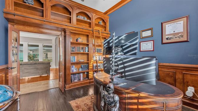 Home Office, Interior, Wood Texture Flooring