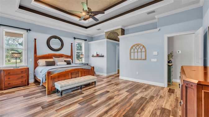 Bedroom, Interior, Wood Texture Flooring