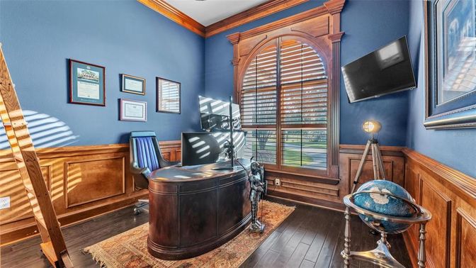 Home Office, Interior, Wood Texture Flooring