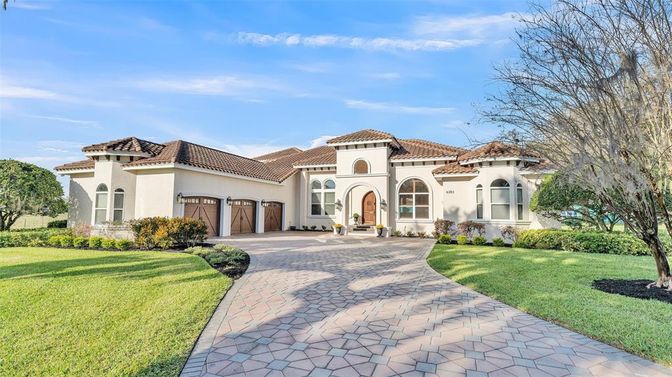 Attached, Backyard, Exterior, Facade, Mediterranean