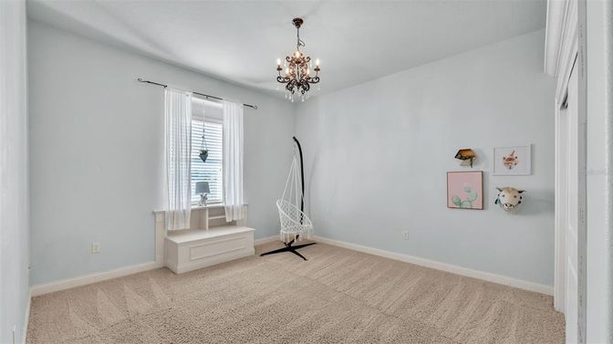 Chandelier, Empty room, Interior