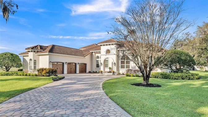 Attached, Backyard, Exterior, Facade, Mediterranean