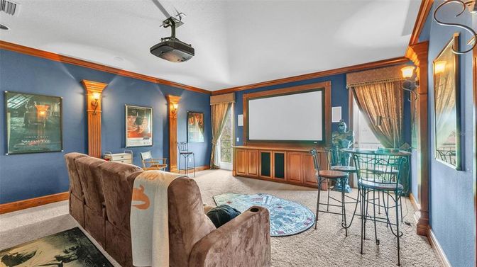 Interior, Living room, Projection Screen, Theatre Room