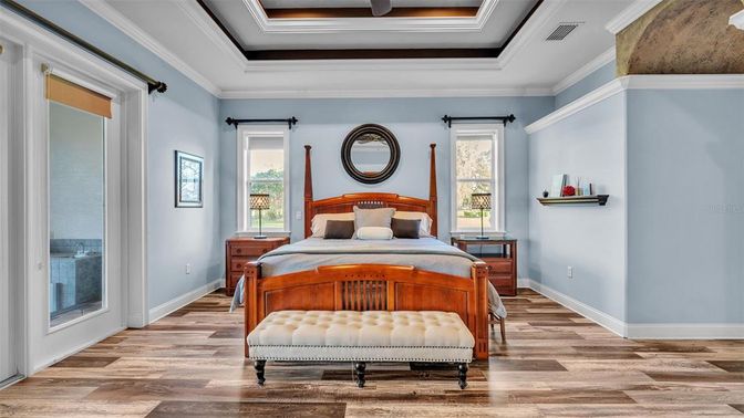 Bedroom, Interior, Wood Texture Flooring