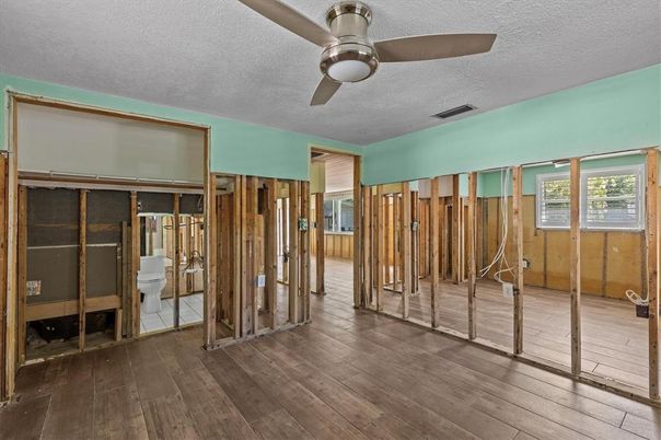 Bathroom, Empty room, Interior, Wood Texture Flooring