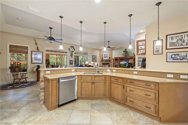 Interior, Kitchen, Pendant Lights, Recessed Lighting
